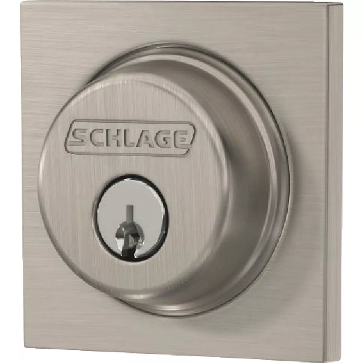 Schlage Single Cylinder Deadbolt with Collins Trim in Satin Nickel - photo 5