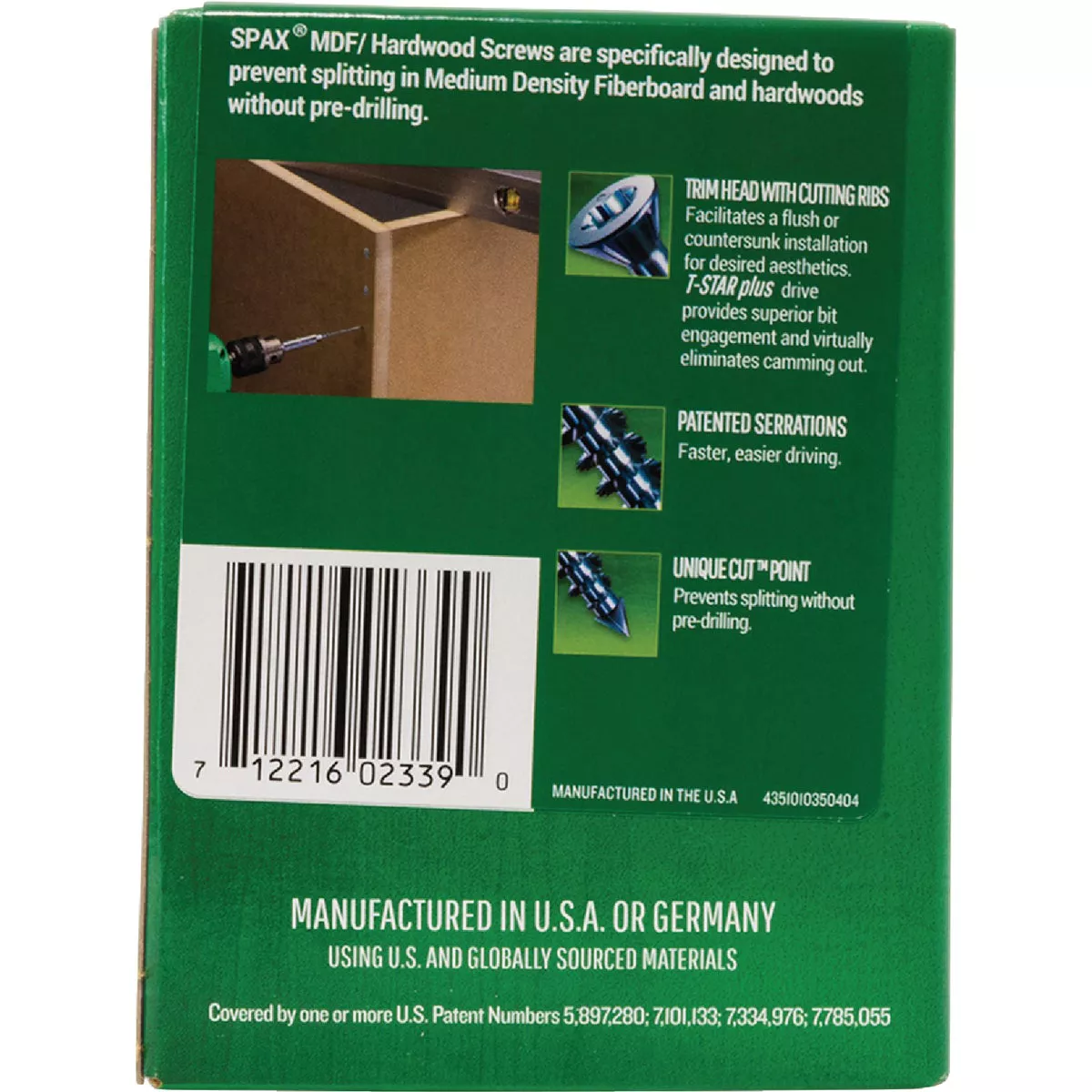 SPAX #6 x 1-1/2 In. T20 Plus Trim Head Zinc (Interior) MDF Cabinet Screw (300 Ct.) - photo 5