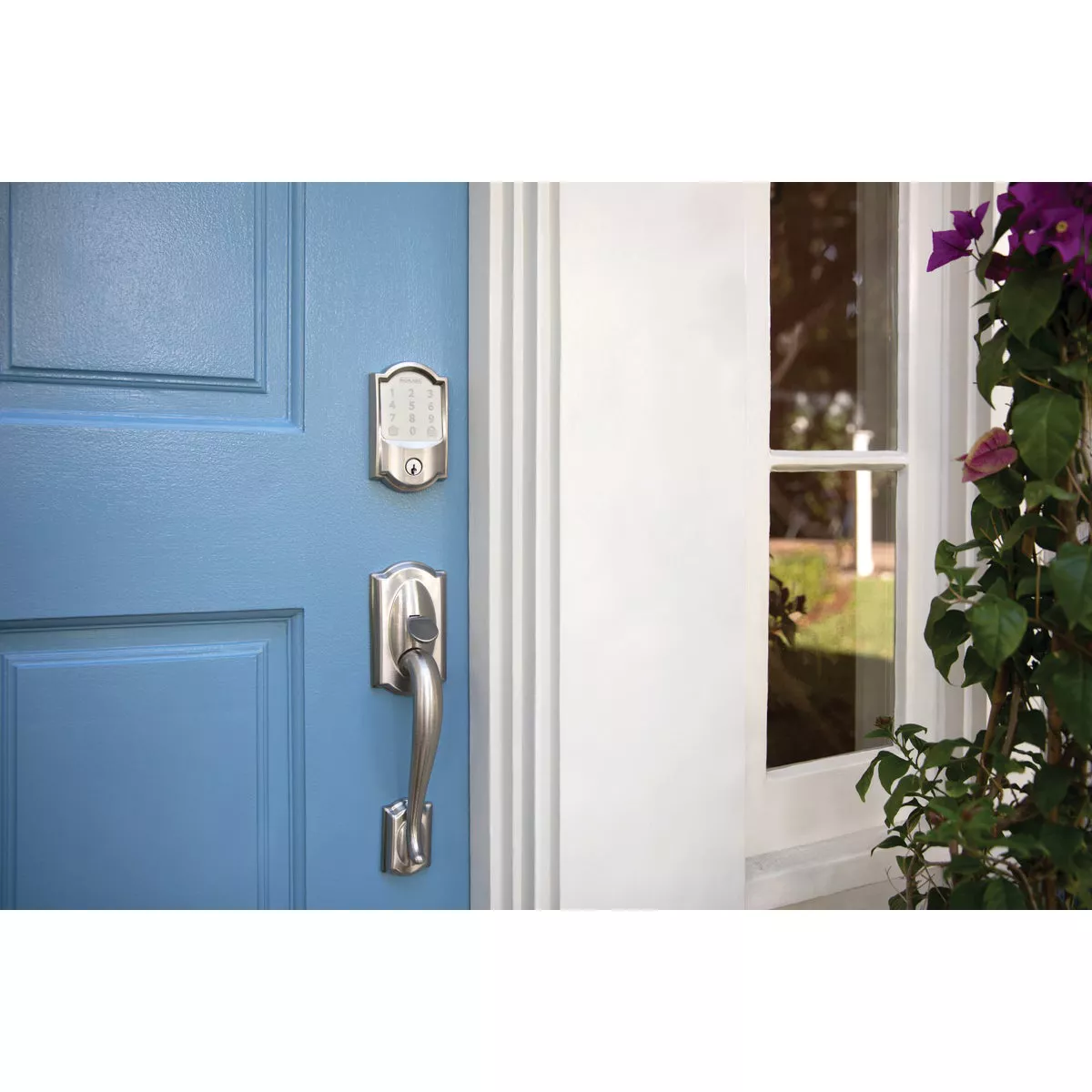 Schlage Encode Smart WiFi Satin Nickel Deadbolt with Camelot Trim - photo 3