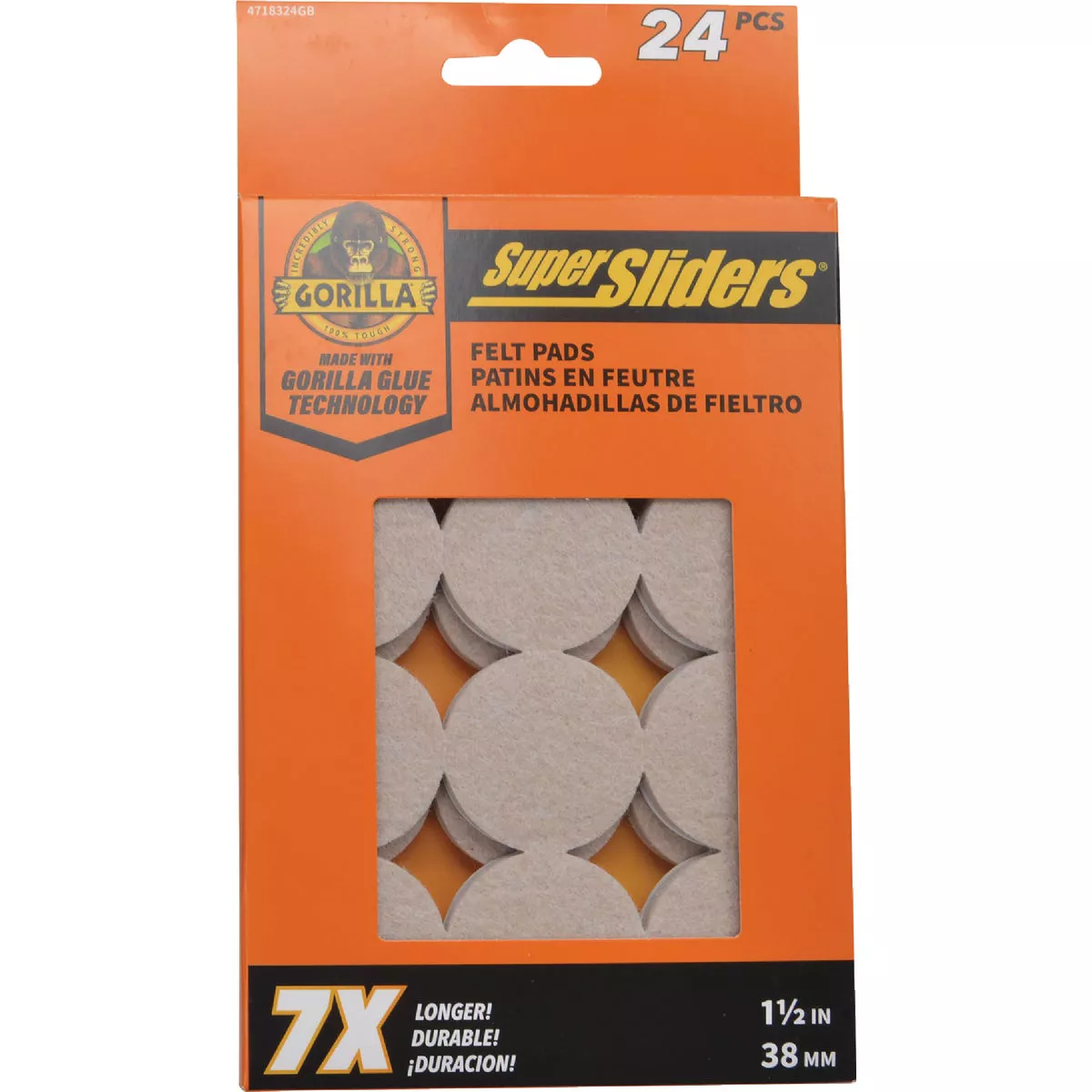 Gorilla Super Sliders 1-1/2 In. Beige Felt Pad (24-Piece) - photo 2