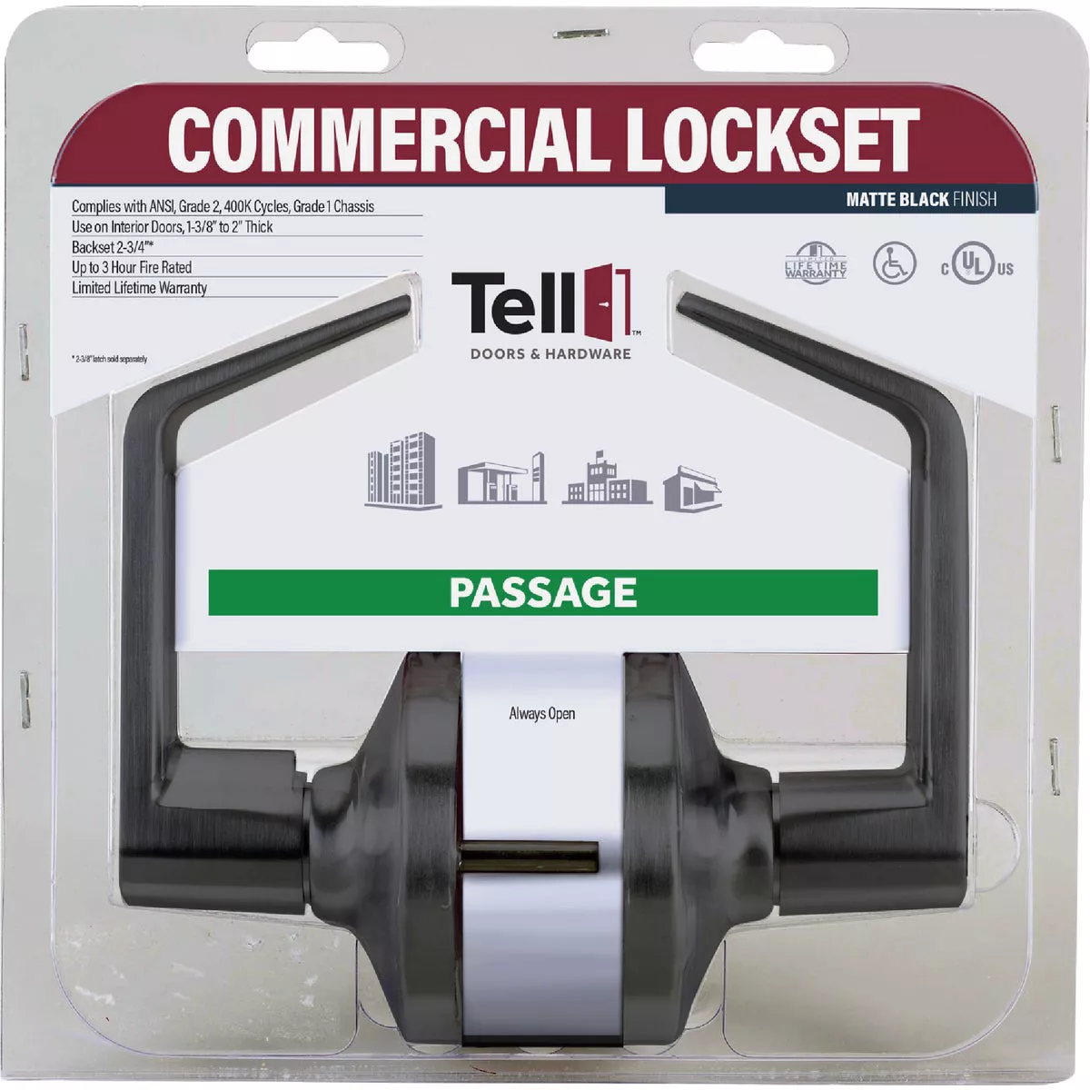 Tell Commercial Cortland Passage Lever - photo 2