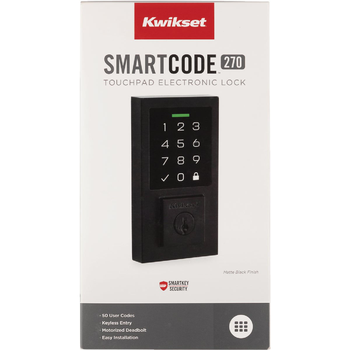 Kwikset SmartCode 270 Contemporary Touchpad Electronic Deadbolt With ...