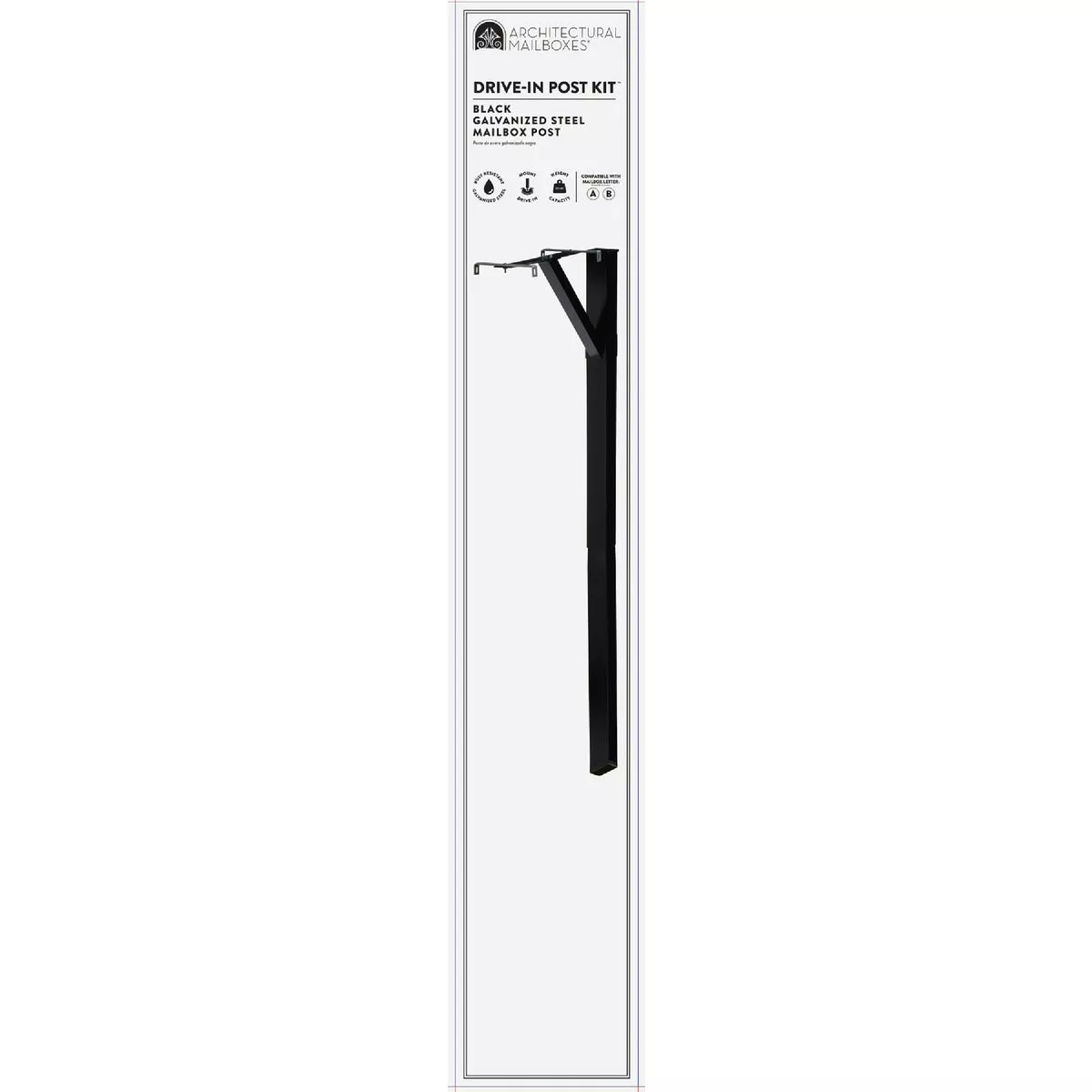 Architectural Mailboxes Steel Square Drive-In Mailbox Post Kit - photo 2