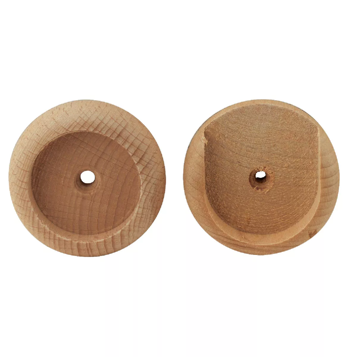Waddell it 1-3/8 In. Wood Closet Rod Socket, Natural (2-Pack)