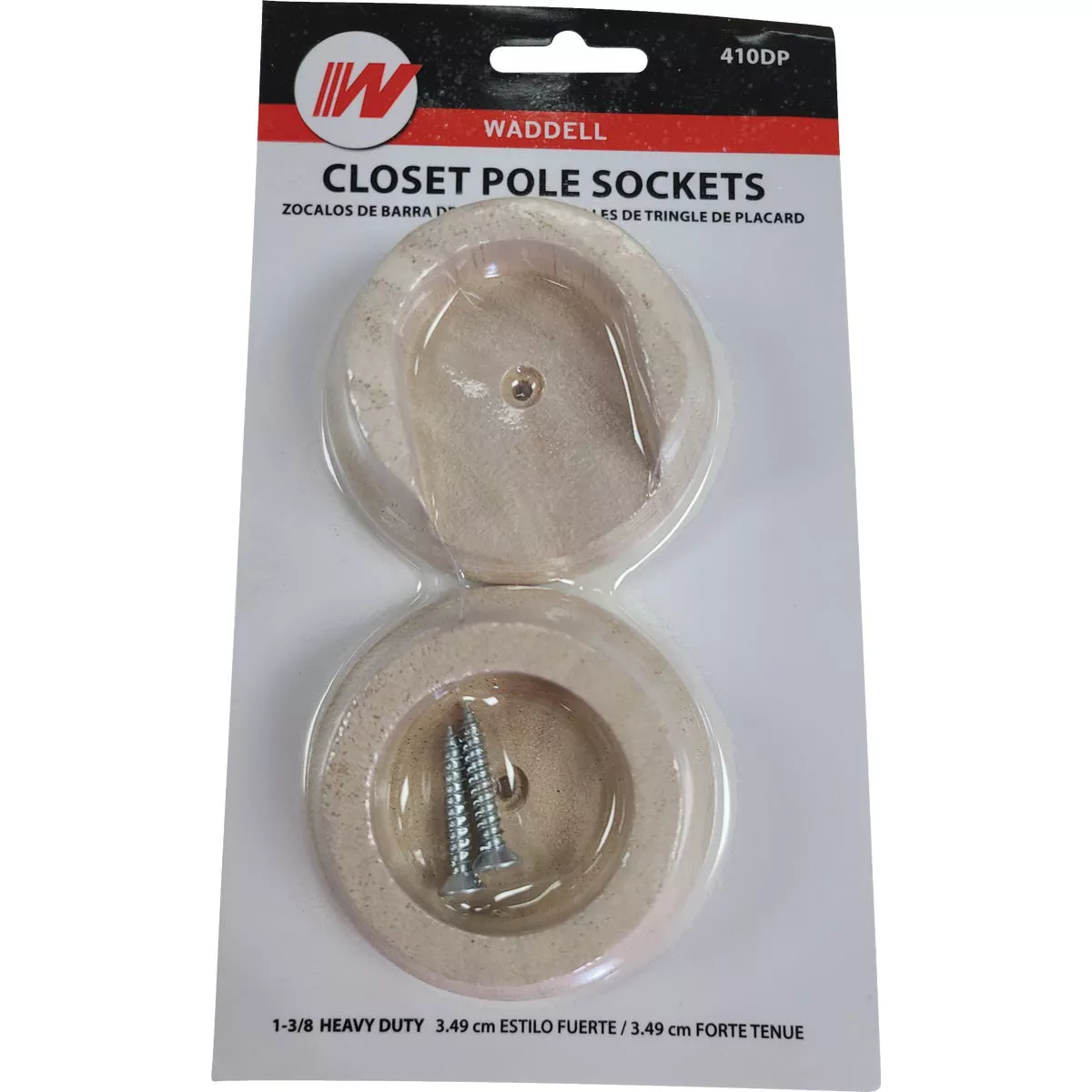 Waddell 1-3/8 In. Wood Closet Rod Socket, Natural (2-Pack) - photo 2