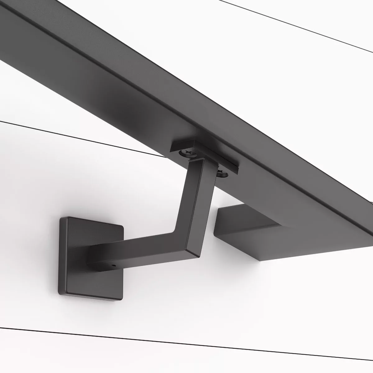 National Hardware 3-5/16 In. Matte Black Reed Handrail Bracket - photo 2