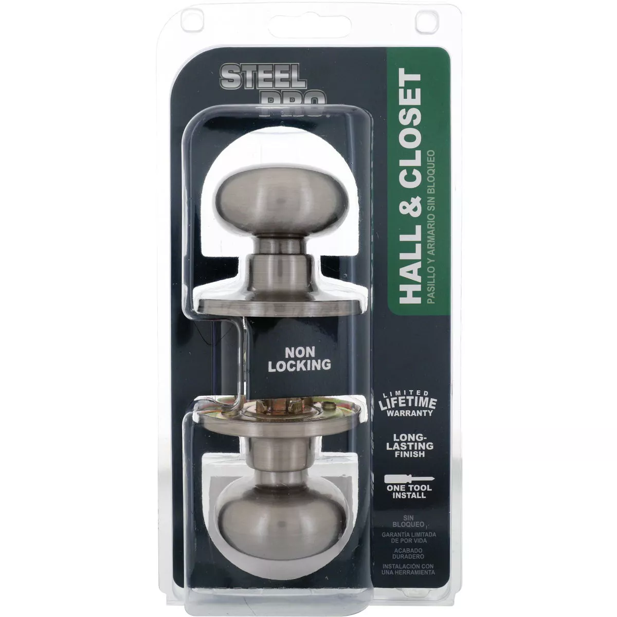 Steel Pro Brushed Nickel Hall & Closet Door Knob - photo 2