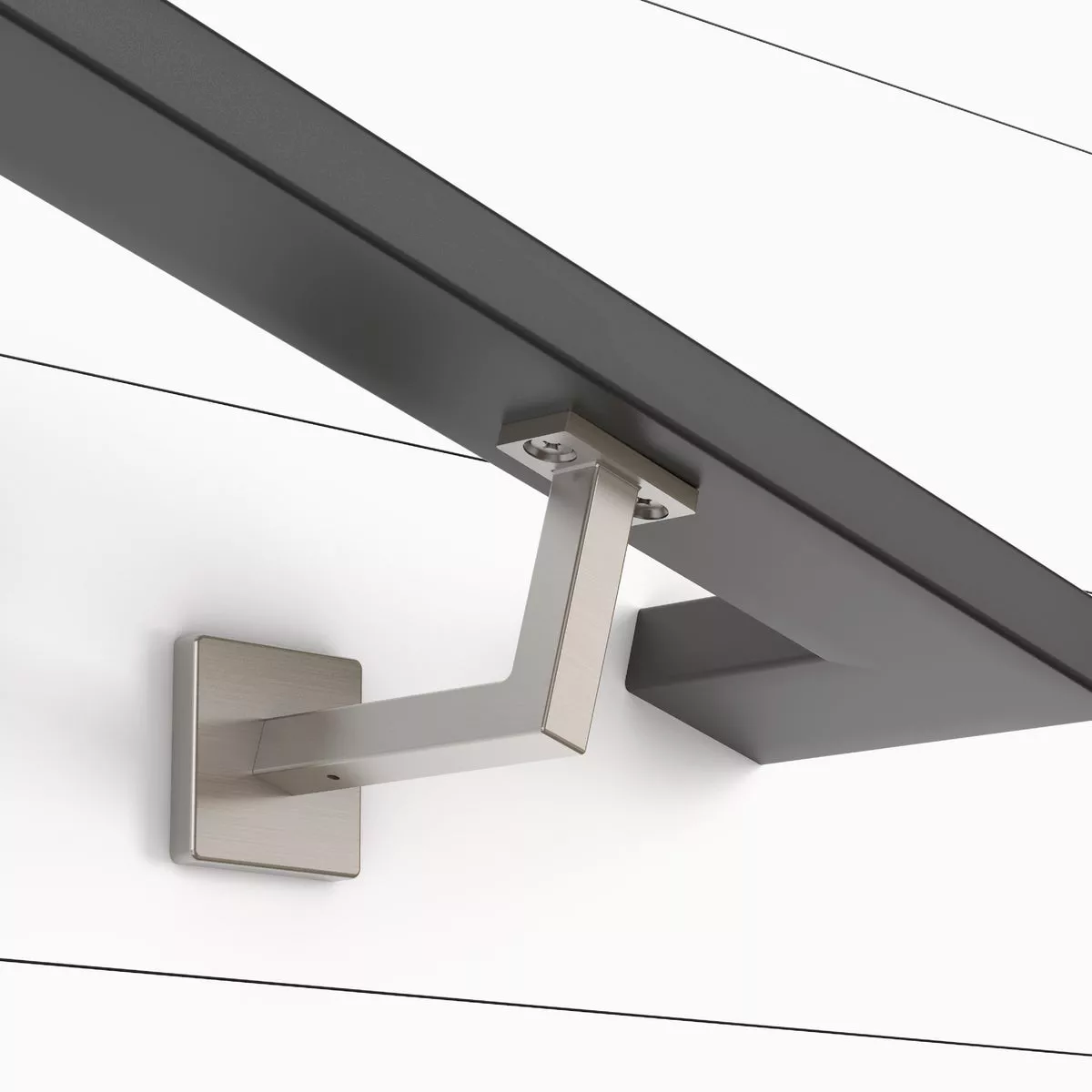 National Hardware 3-5/16 In. Satin Nickel Reed Handrail Bracket - photo 2