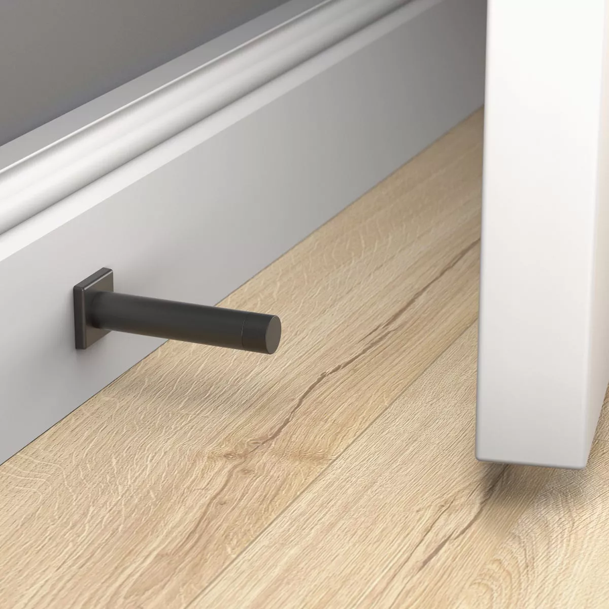National Hardware 3 In. Matte Black Reed Door Stop - photo 2