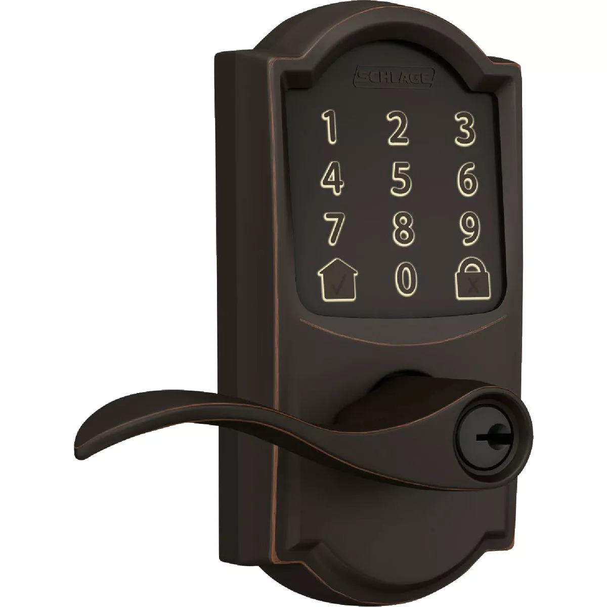 Schlage Encode Smart WiFi Aged Bronze Accent Lever with Camelot Trim - photo 2