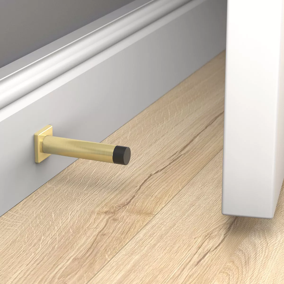National Hardware 3 In. Brushed Gold Reed Door Stop - photo 2