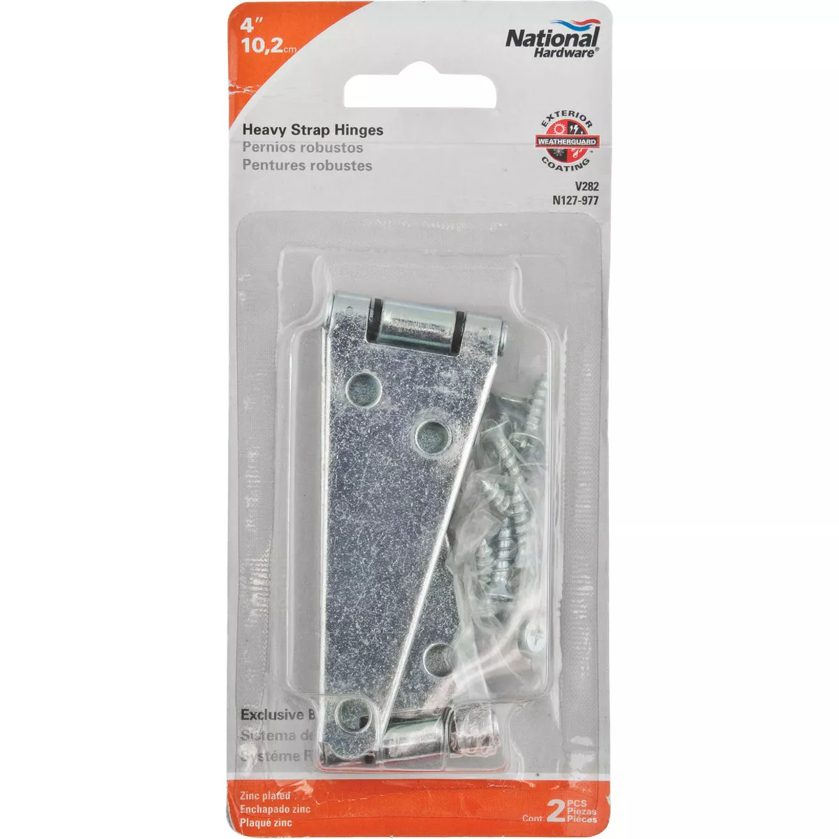 National 1.61 In. x 4 In. Zinc Heavy-Duty Strap Hinge (2-Pack) - photo 2