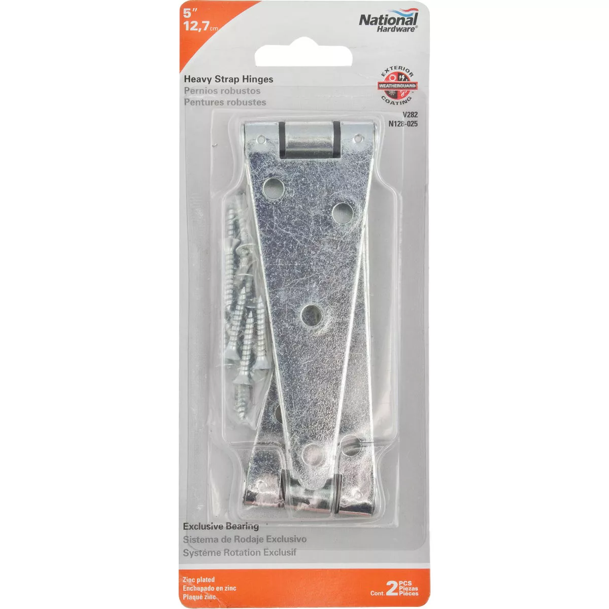 National 1.85 In. x 5 In. Zinc Heavy-Duty Strap Hinge (2-Pack) - photo 2