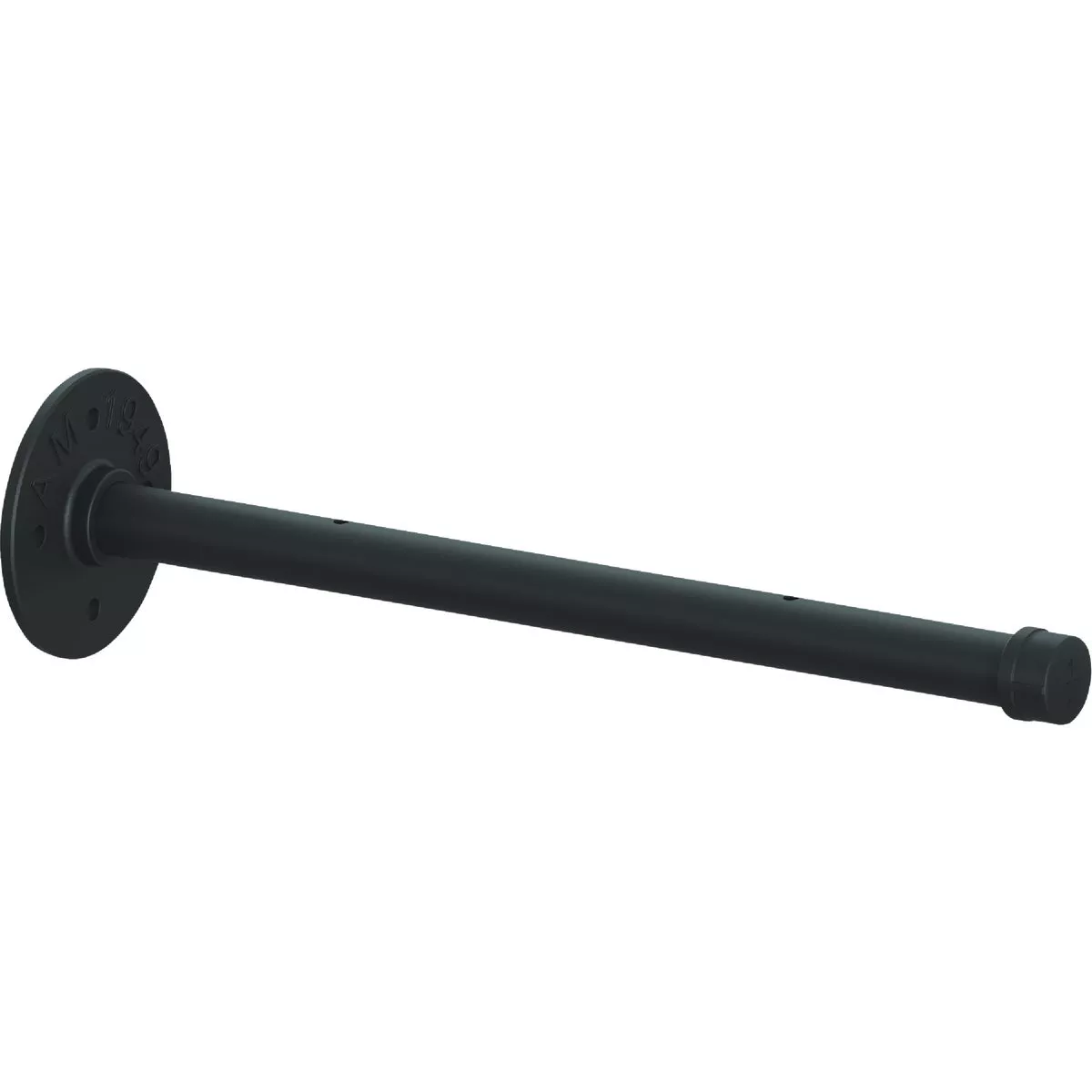 Knape & Vogt Birmingham 14 In. Black Straight Pipe Shelf Bracket