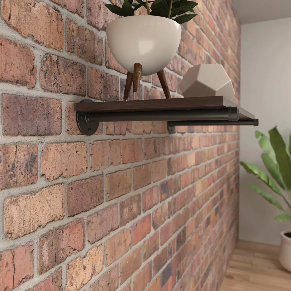 Knape & Vogt Birmingham 14 In. Black Straight Pipe Shelf Bracket - photo 2