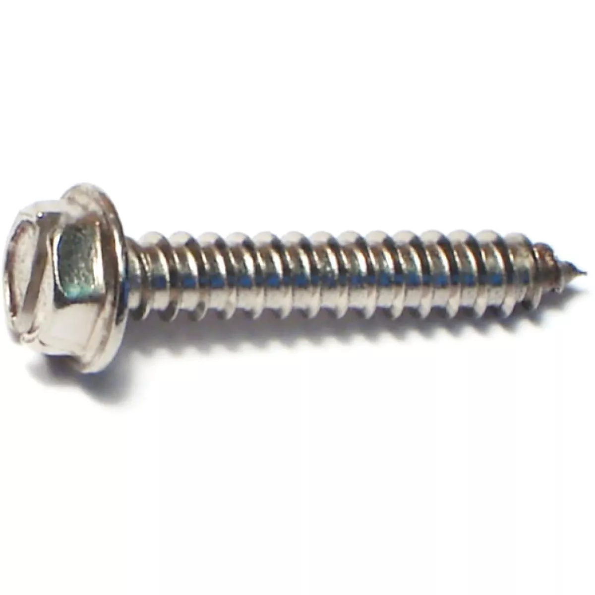 Midwest Fastener #8 x 1 In. 18-8 Stainless Steel Slotted Hex Washer Head Sheet Metal Screws (12 Ct.)-