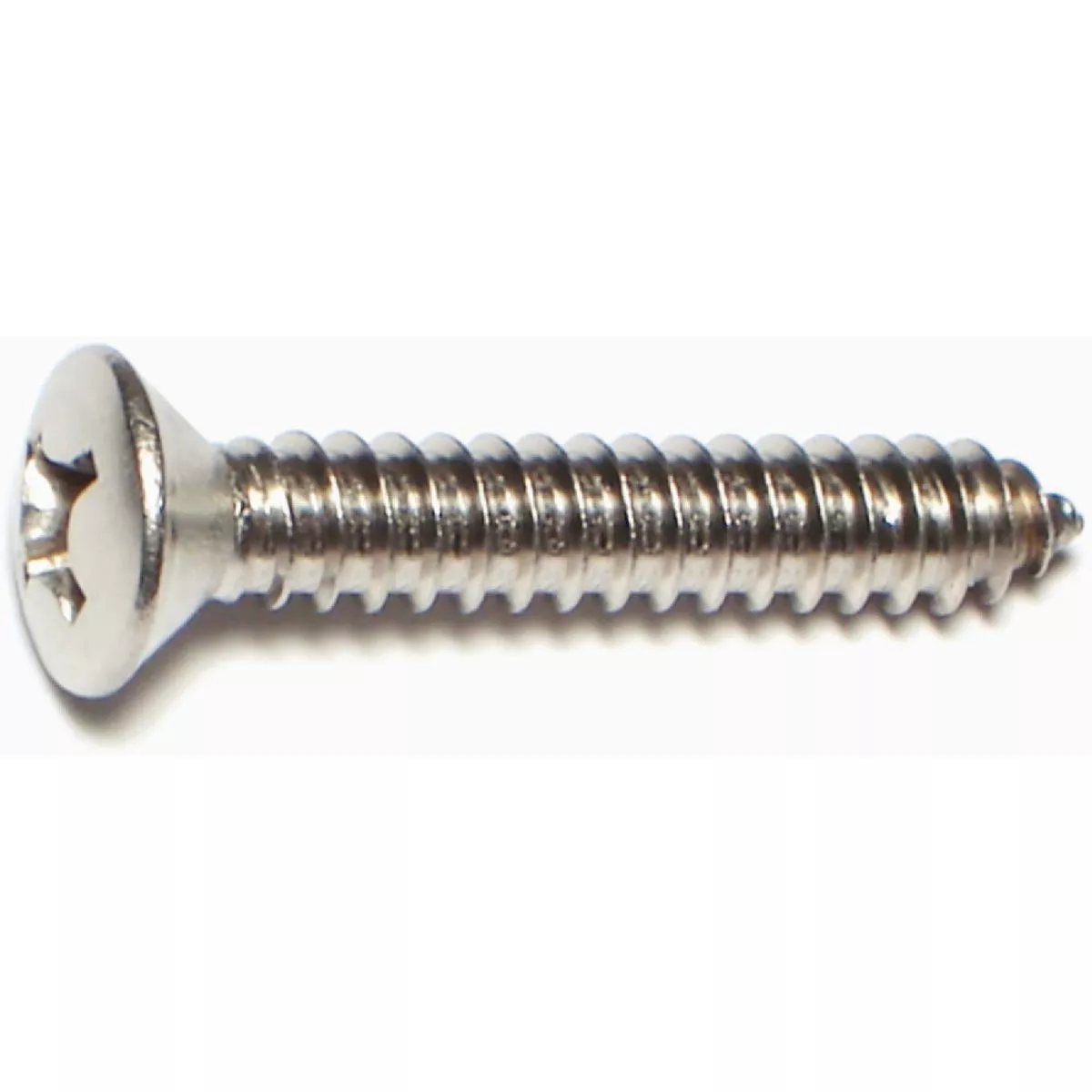 Midwest Fastener #14 x 1-1/2 In. 18-8 Stainless Steel Phillips Oval Head Sheet Metal Screws