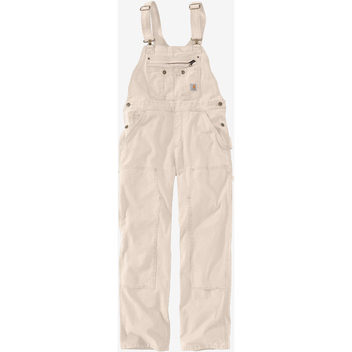 Carhartt Rugged Flex Women's XL Short Natural Canvas Bib Overalls