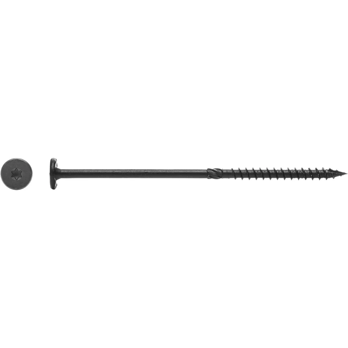 Big Timber #15 x 4 In. Wafer Head Black Wood Screw (25 Ct.) - photo 2