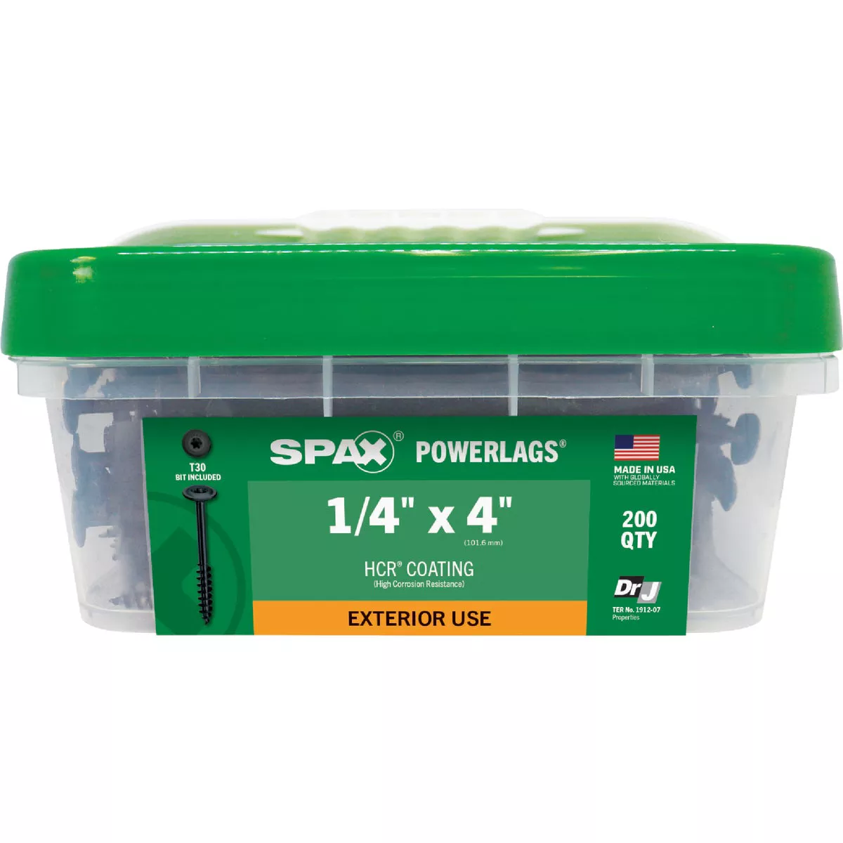 SPAX 1/4 In. x 4 In. Washer Head Black HCR PowerLag Screw (200-Count) - photo 6