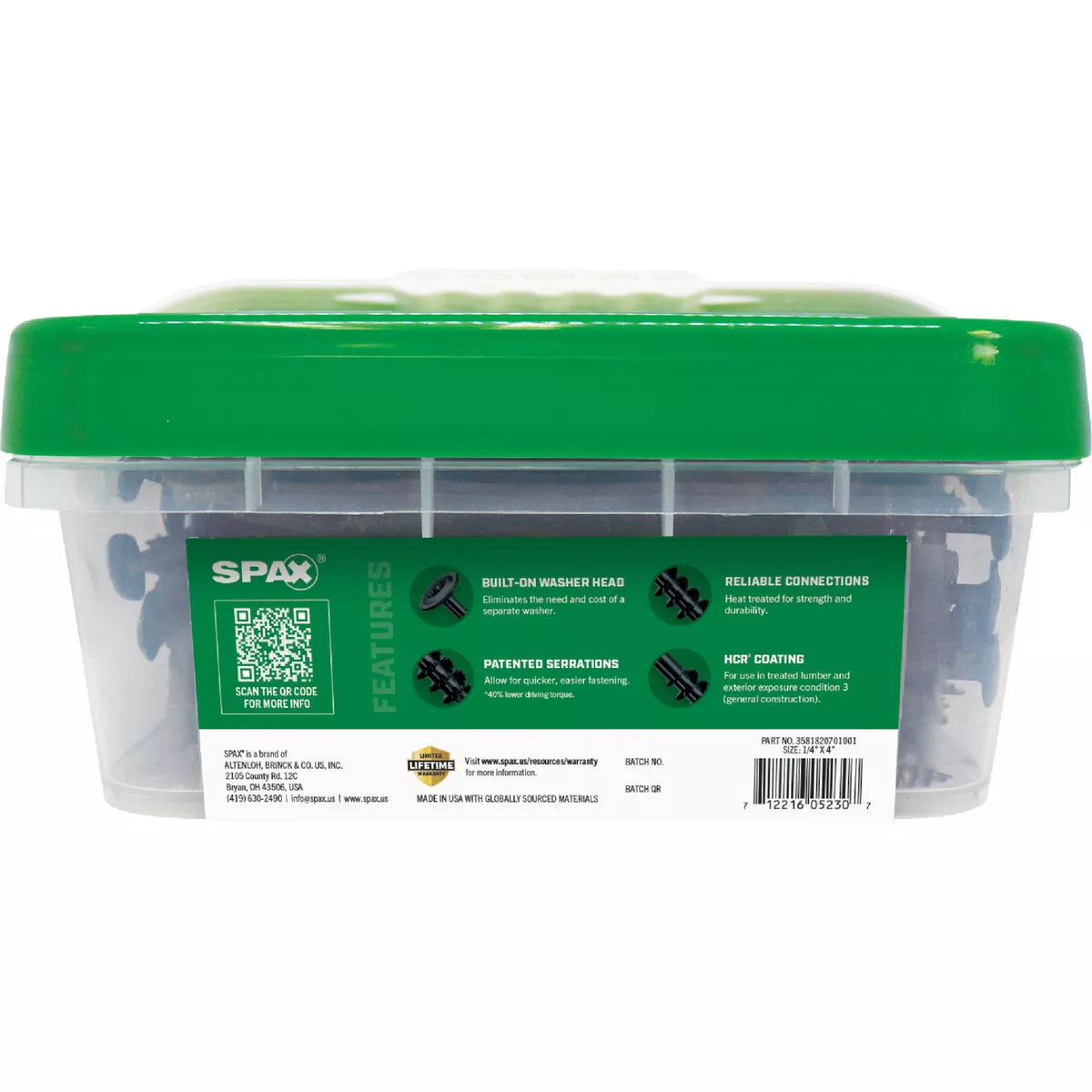 SPAX 1/4 In. x 4 In. Washer Head Black HCR PowerLag Screw (200-Count) - photo 7