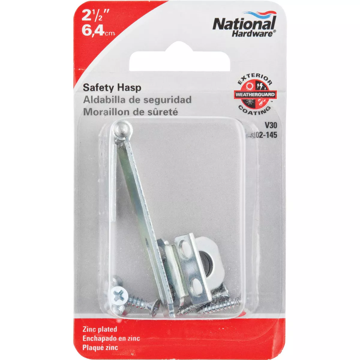National Hardware 2-1/2 In. Zinc Non-Swivel Safety Hasp - photo 2