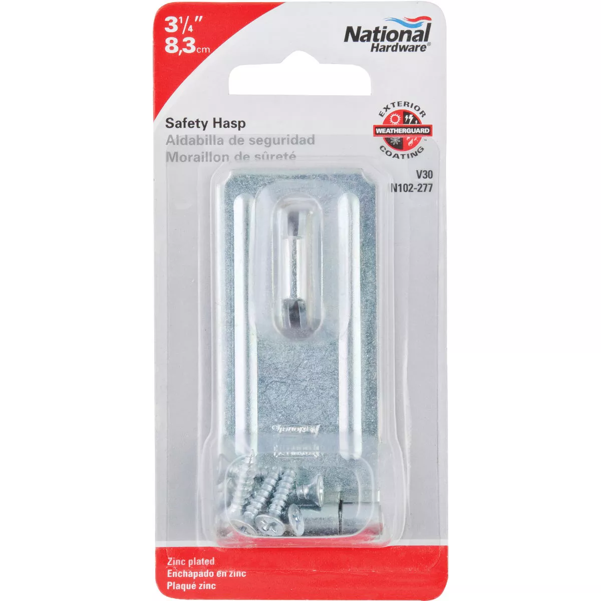 National Hardware 3-1/4 In. Zinc Non-Swivel Safety Hasp - photo 2