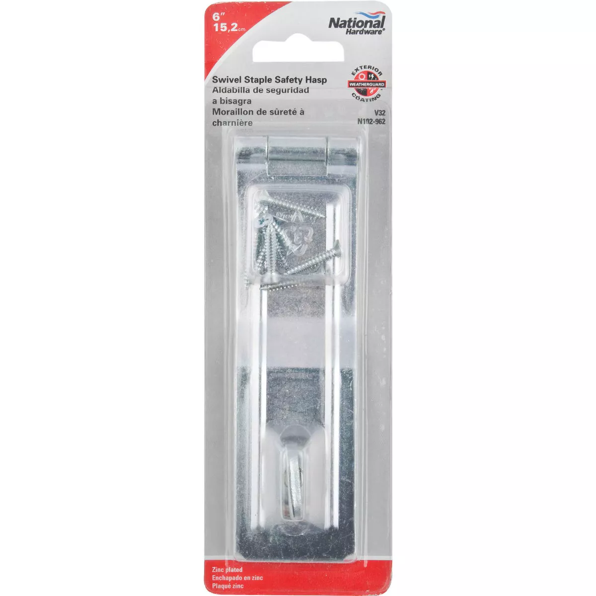 National Hardware 6 In. Zinc Swivel Safety Hasp - photo 2