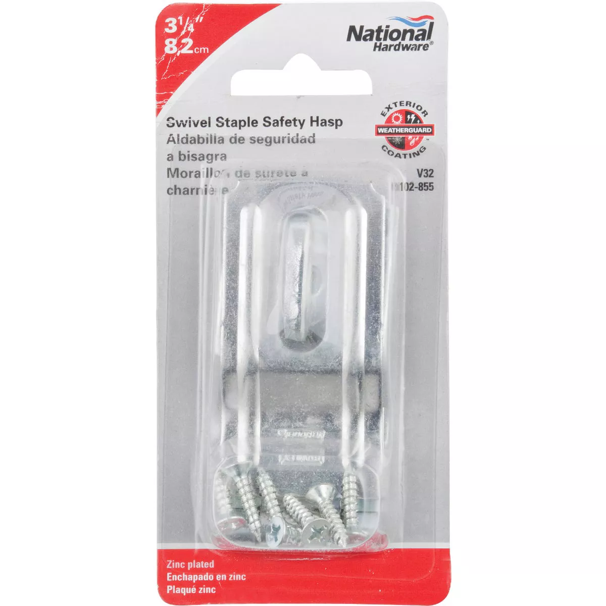 National Hardware 3-1/4 In. Zinc Swivel Safety Hasp - photo 2