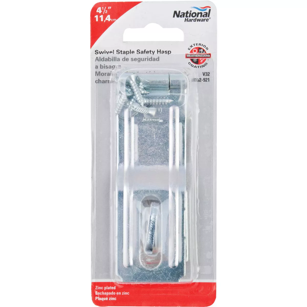 National Hardware 4-1/2 In. Zinc Swivel Safety Hasp - photo 2