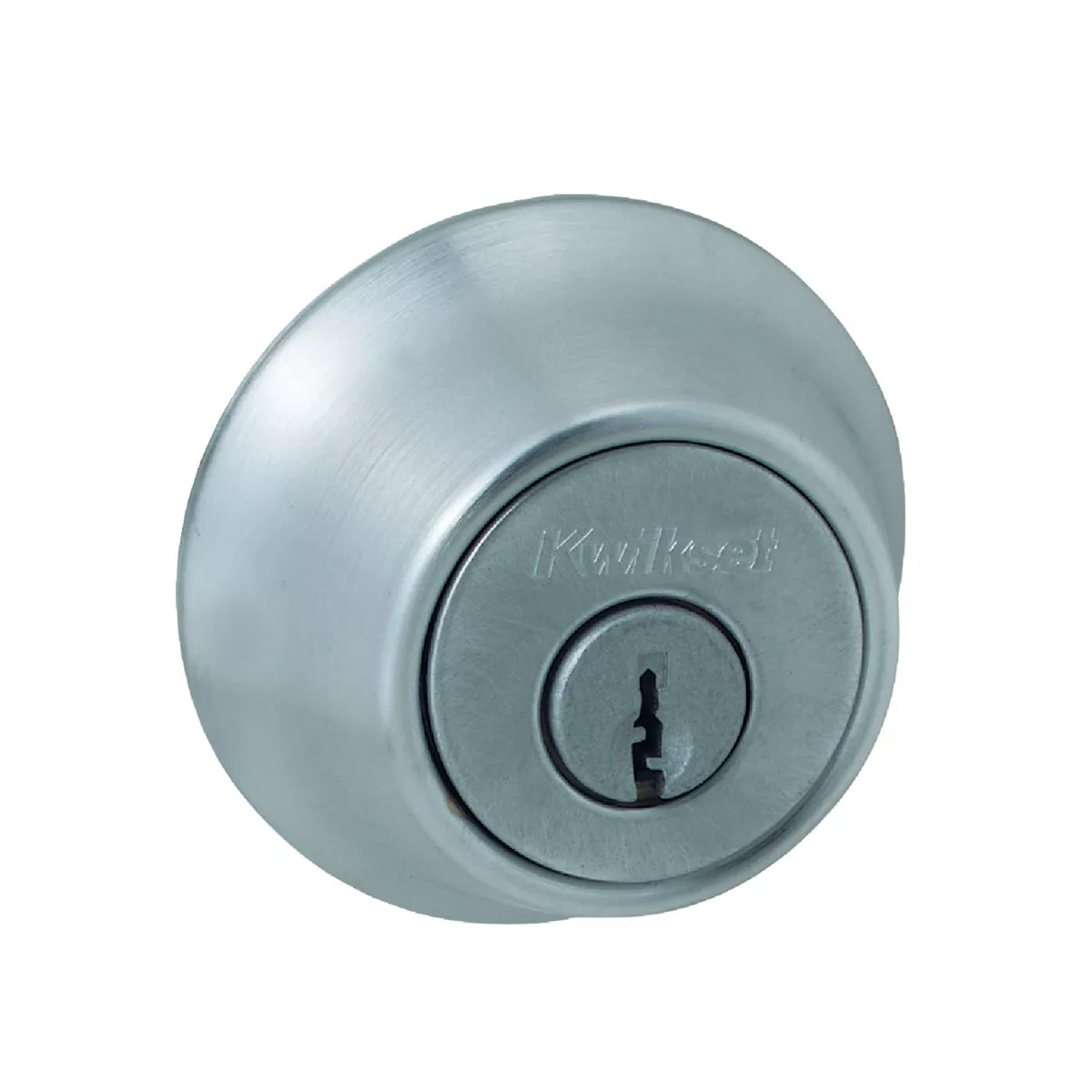Kwikset Satin Chrome Single Cylinder Deadbolt