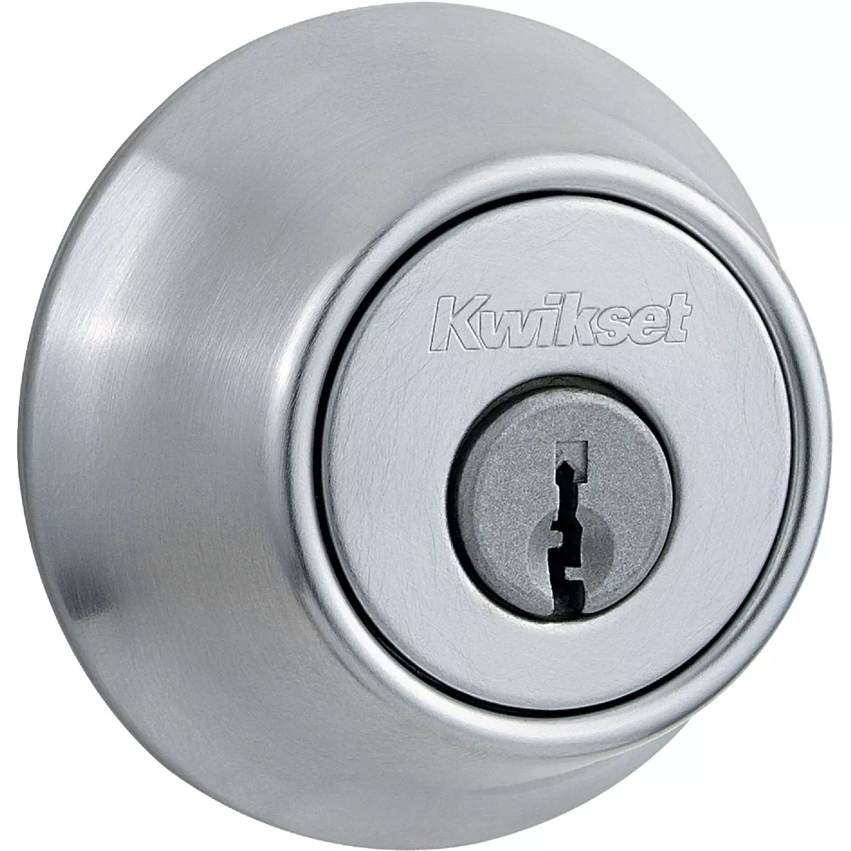 Kwikset Satin Chrome Adjustable Latch Double Cylinder Deadbolt