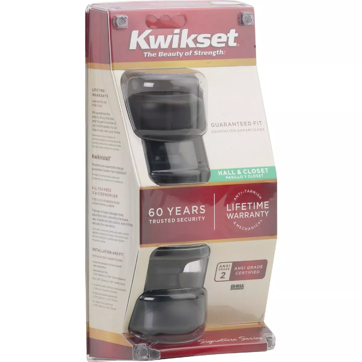 Kwikset Signature Series Venetian Bronze Hall & Closet Door Knob - photo 2