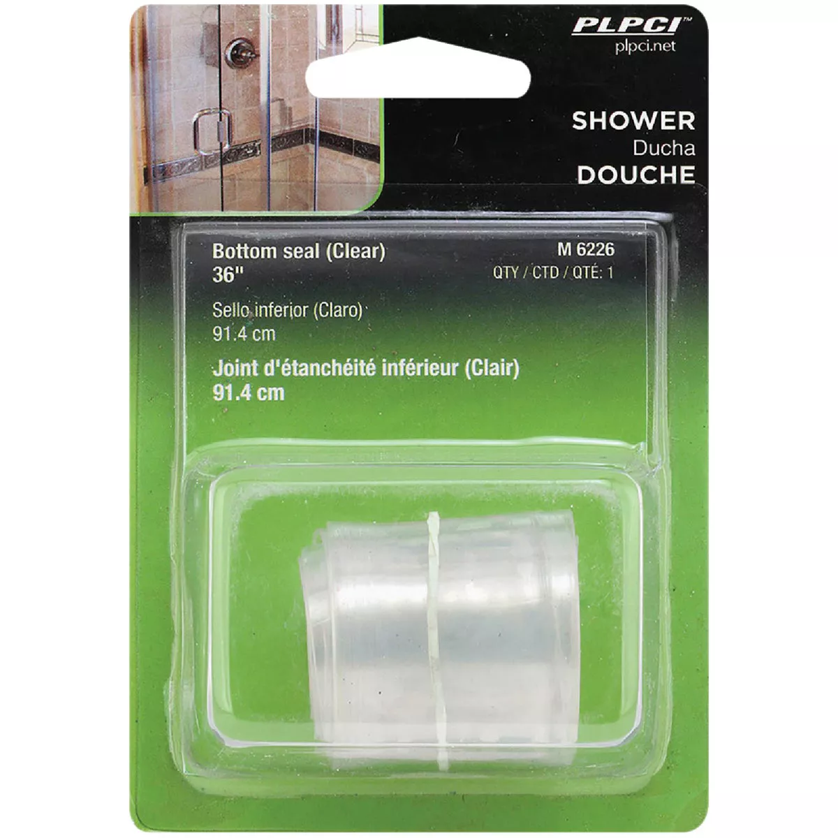 Prime-Line 1-1/2 In. x 36 In. Clear Shower Door Flat Bottom Sweep - photo 2