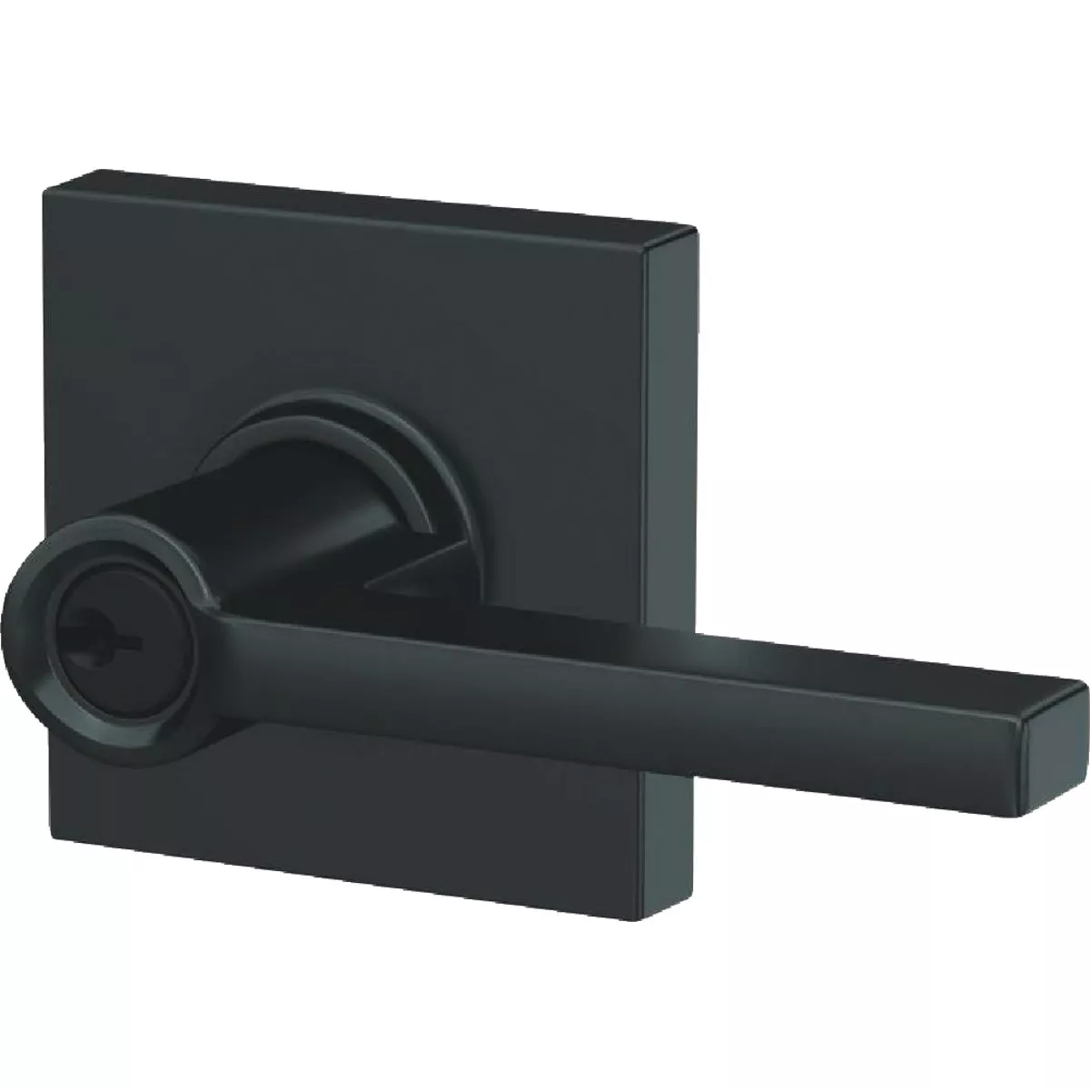 Schlage Latitude Lever with Collins Trim Keyed Entry Lock in Matte Black - photo 4