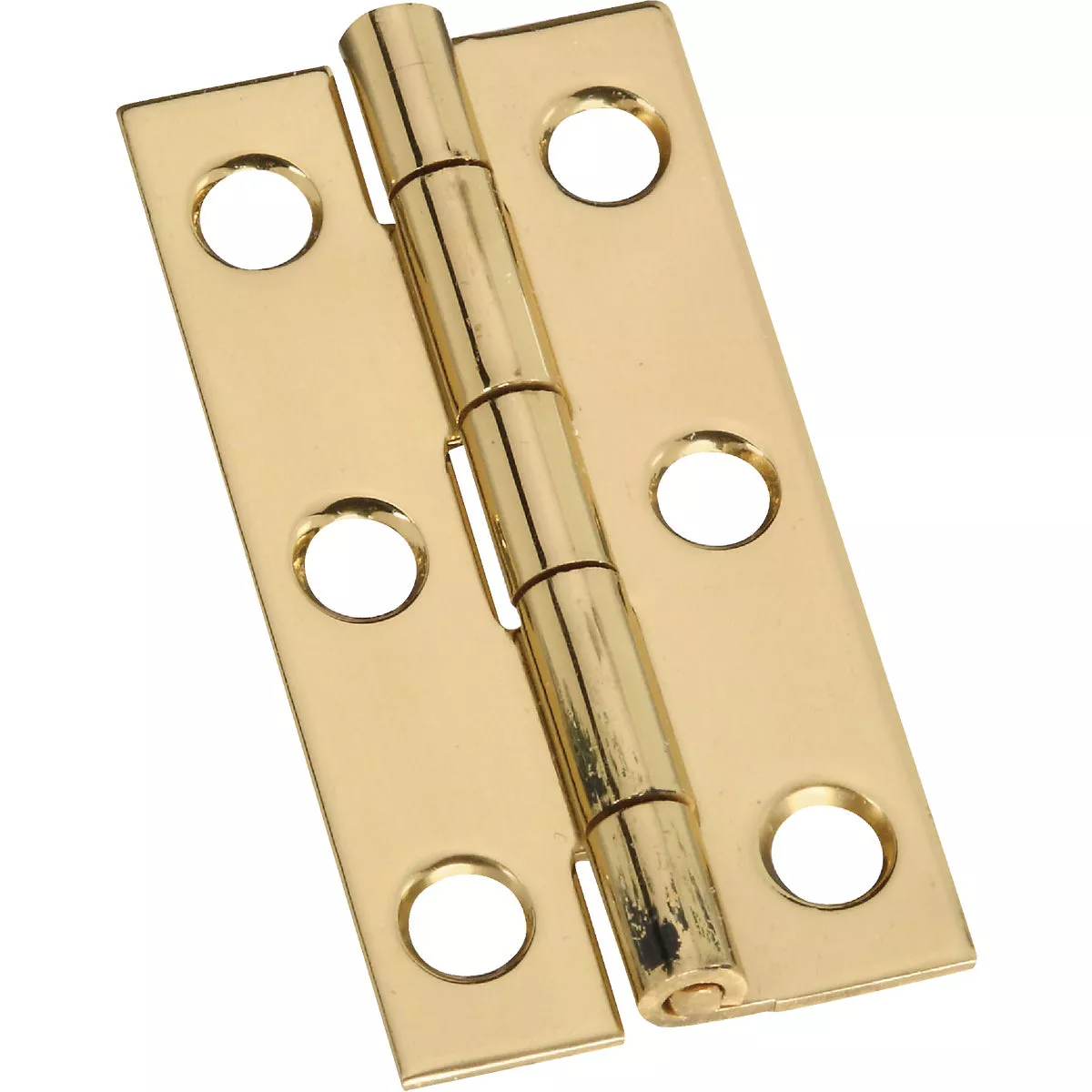 National Hardware 1 In. x 2 In. Brass Narrow Decorative Hinge (2-Pack)