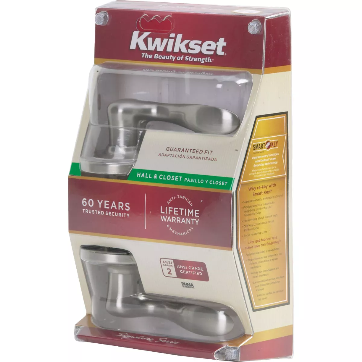 Kwikset Signature Series Satin Nickel Tustin Passage Door Lever - photo 3