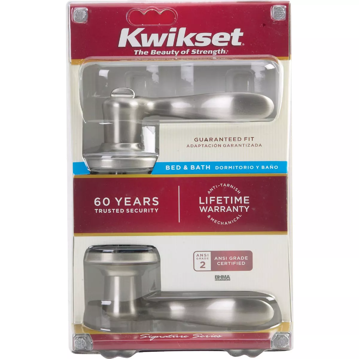 Kwikset Signature Series Satin Nickel Tustin Privacy Door Lever - photo 4