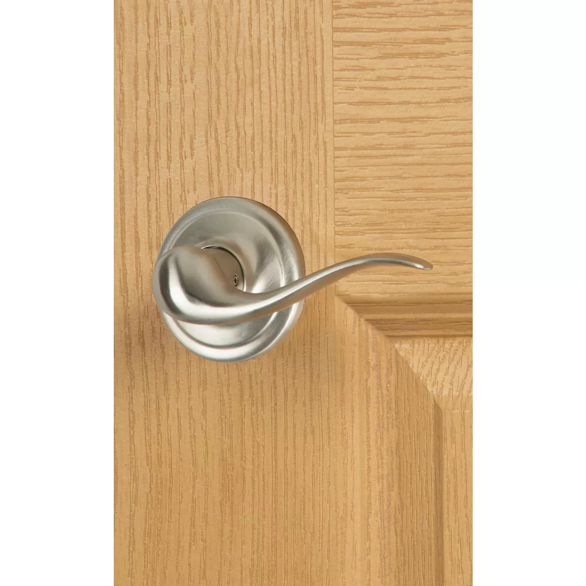 Kwikset Signature Series Arlington Satin Nickel Entry Door Handleset with Smartkey & Tustin Lever - photo 4