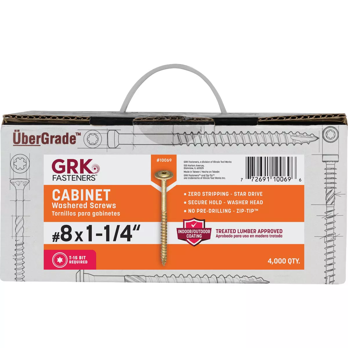 GRK #8 x 1-1/4 In. Star-Drive Cabinet Screws (4000 Ct.) - photo 5