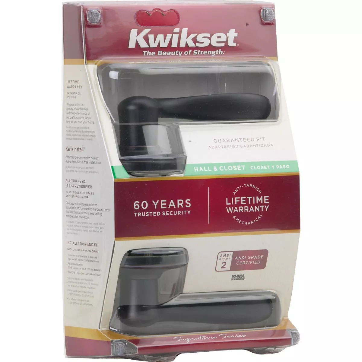 Kwikset Signature Series Venetian Bronze Tustin Passage Door Lever - photo 2