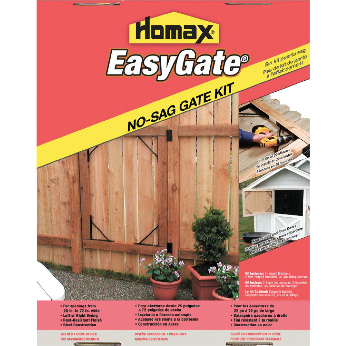 Homax Easy Gate NoSag Bracket Kit Do it Best