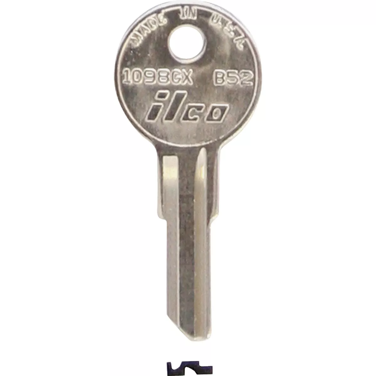 ILCO GM Nickel Plated Automotive Key, B52 / 1098GX (10-Pack)