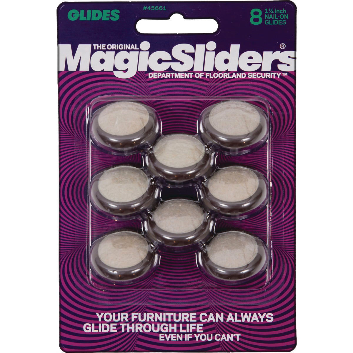 Magic Sliders 1-Inch Round Self-Adhesive Furniture Disc Pads – 16 Pack – Smooth Gliding Floor Protectors For Wood, Tile, Carpet & Vinyl – Easy Apply
