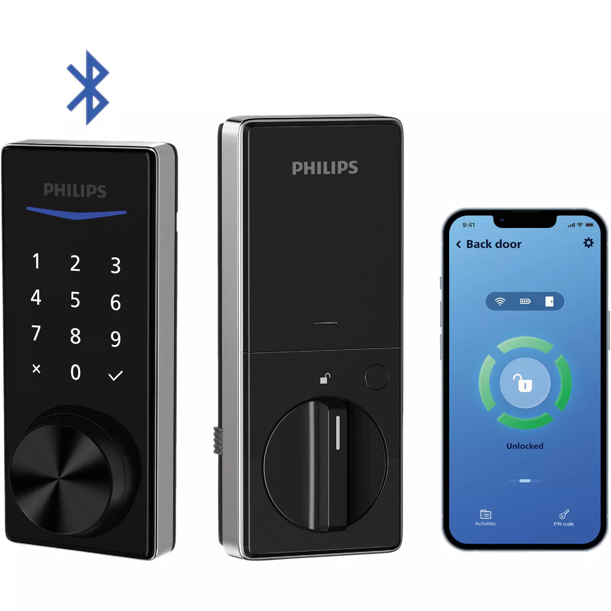 Philips Bluetooth Touchscreen Electronic Deadbolt, Satin Nickel - photo 4