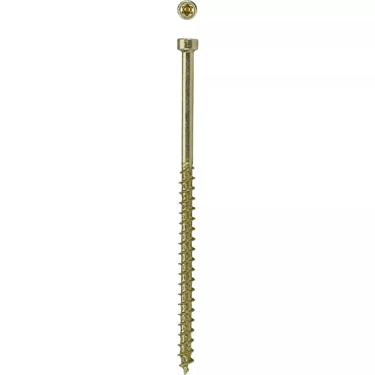 SPAX #8 x 3-1/8 In. T10 Plus Cylindrical Head HCR (Exterior Rated) Yellow Trim Screw (100 Ct.)