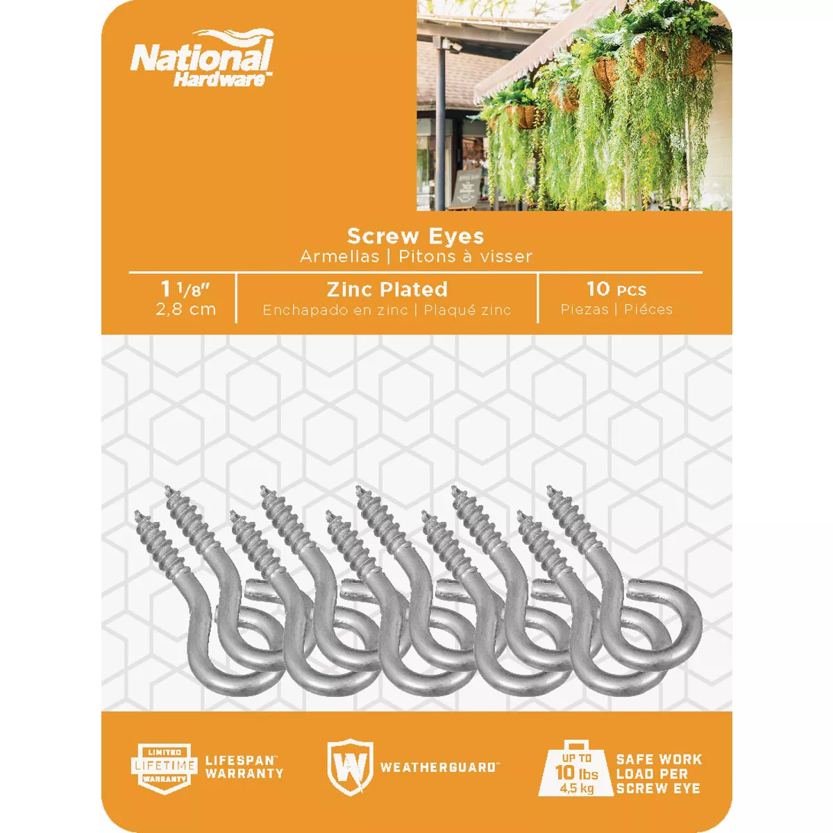 National Hardware #112 Zinc Medium Screw Eye (10 Ct.) - photo 2