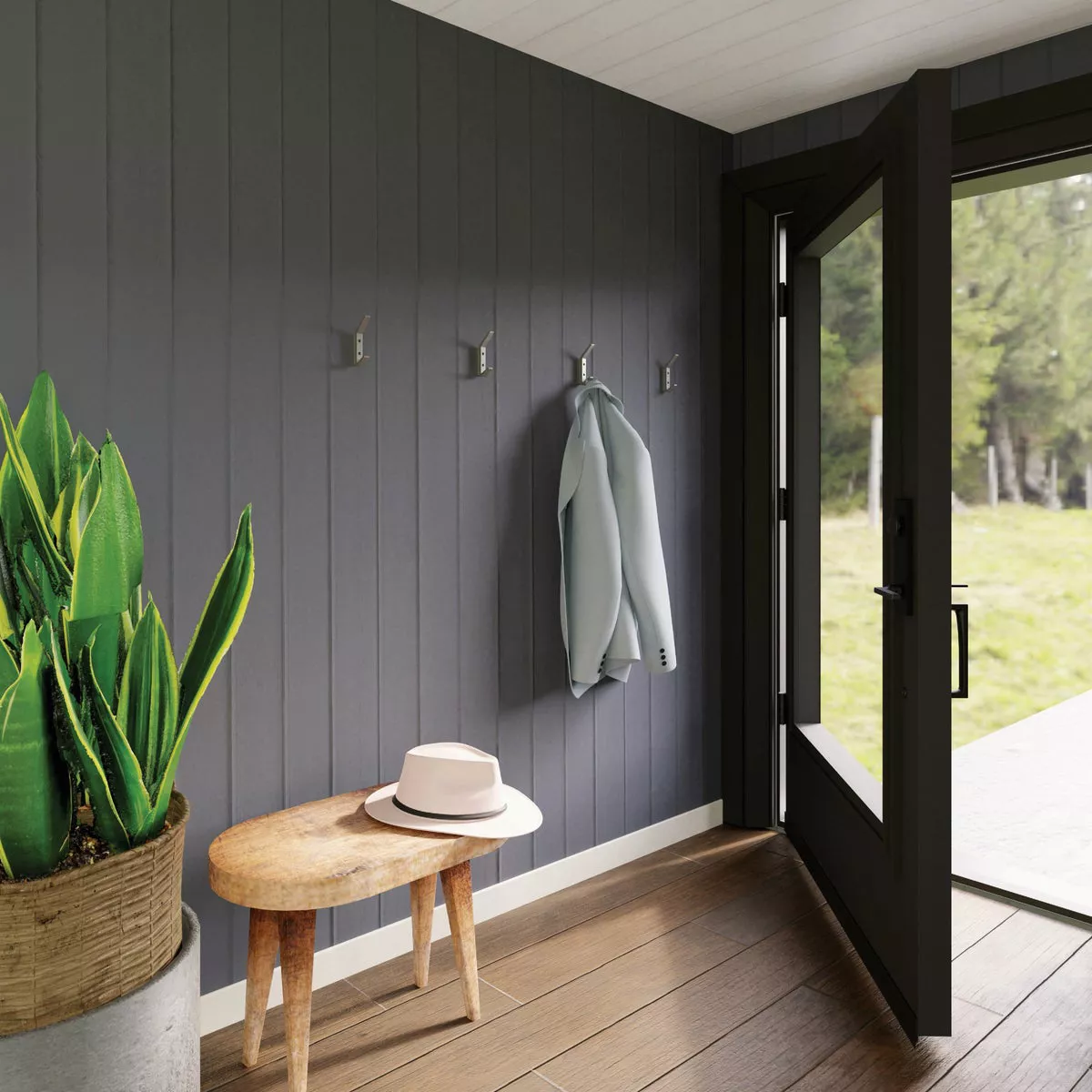 National Hardware 4-3/4 In. Satin Nickel Reed Geometric Hook - photo 2