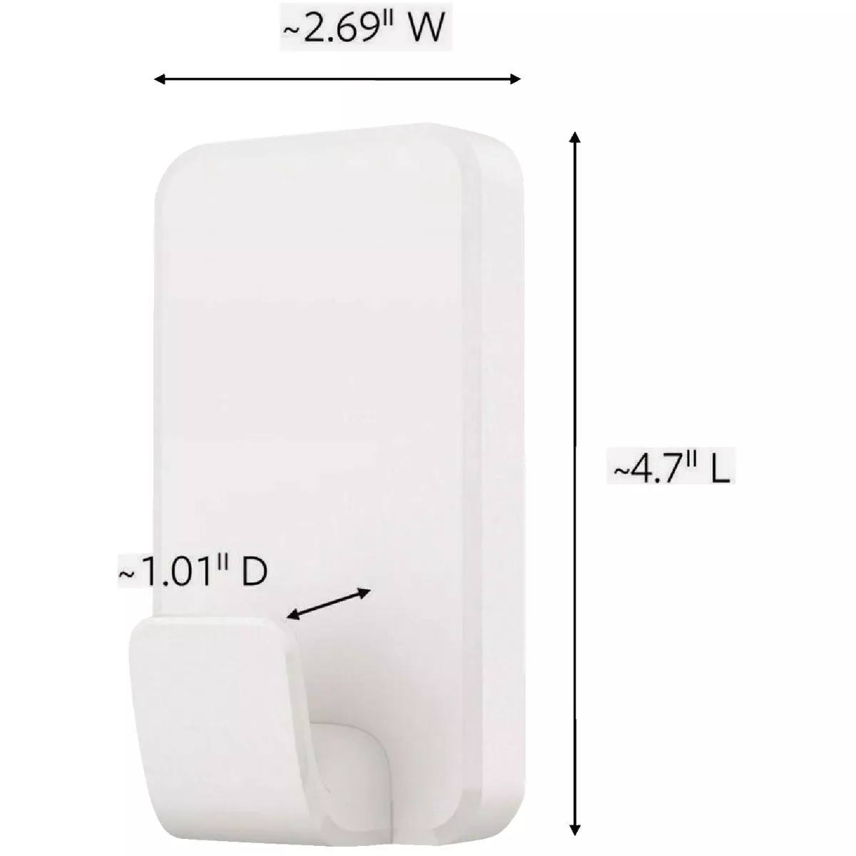 Command Extra Large 15 Lb. Adhesive Hook, White, 2 Hooks, 8 Strips - photo 2