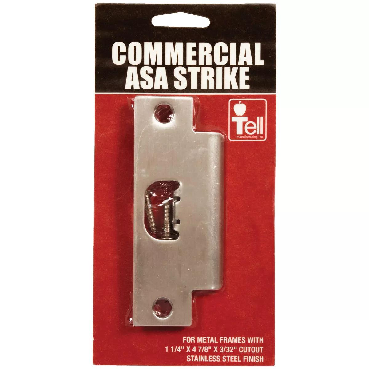 Tell Satin Stainless Steel 1-1/4 In. ASA Strike Plate - photo 2